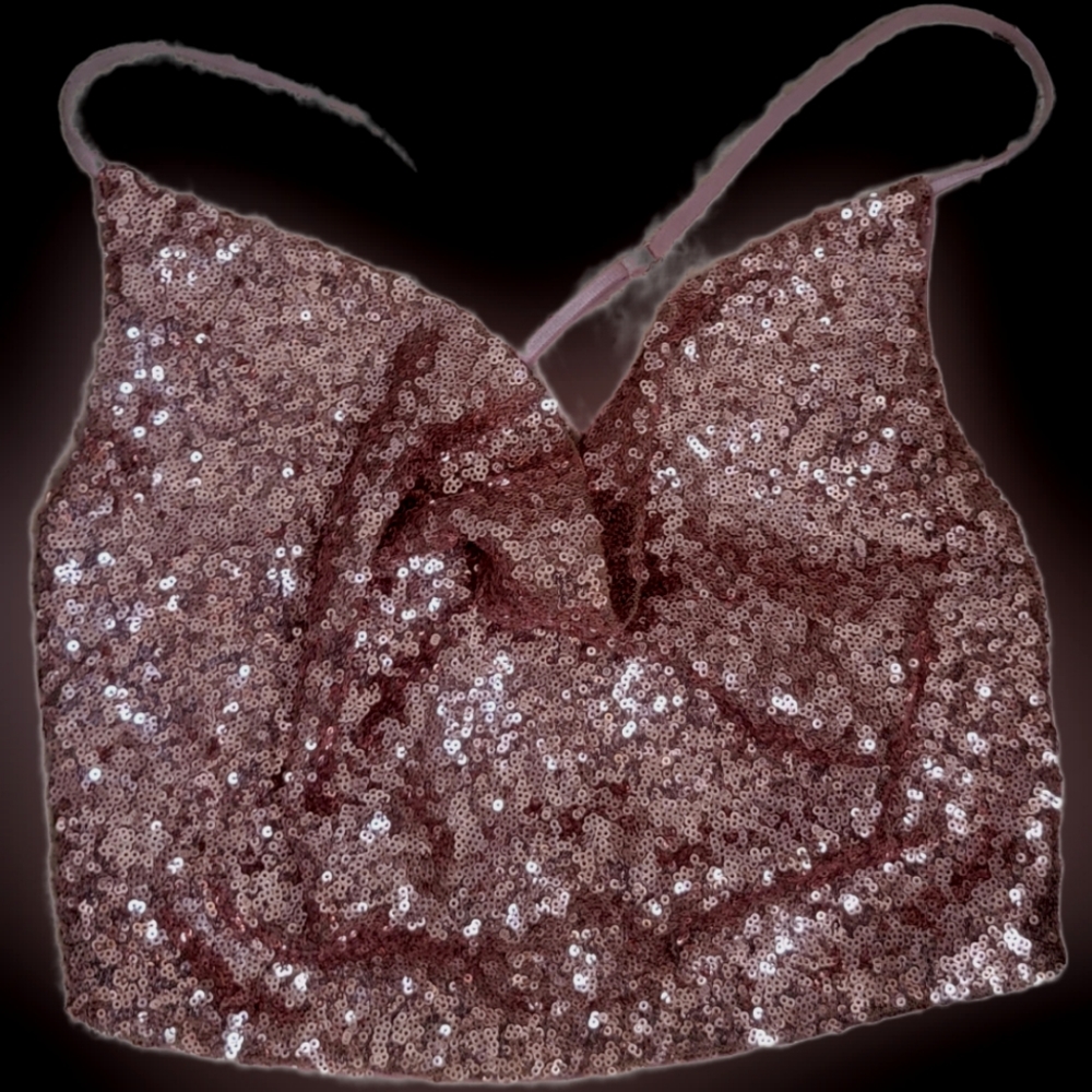 Sequin Mauve Top